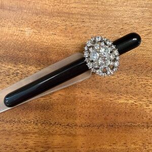 Elegant Black and Silver Hair Clip